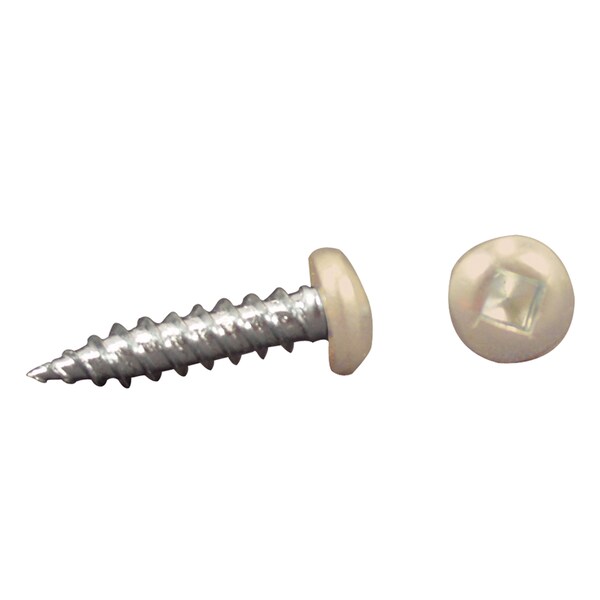 Ap Products 012-PSQ50 8 X 1- 1/4 Pan Head Square Recess Screw, Pack of 50 - 1-1/4", Colonial White 012-PSQ50 CO 8 X 1- 1/4 - main